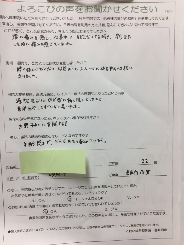 34.東洋医学ってすごいな・・・将来は世界平和に貢献する。