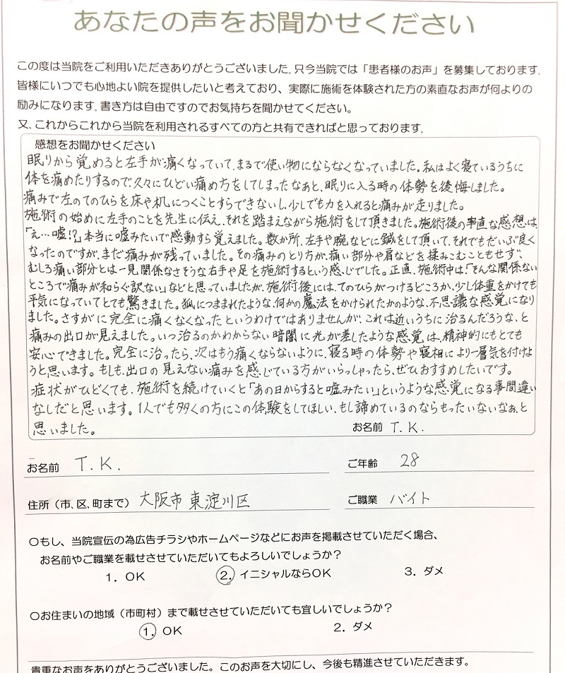 57、えっ？狐に？魔法？　左手関節が…。